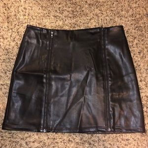 Kendall and Kylie Leather Skirt